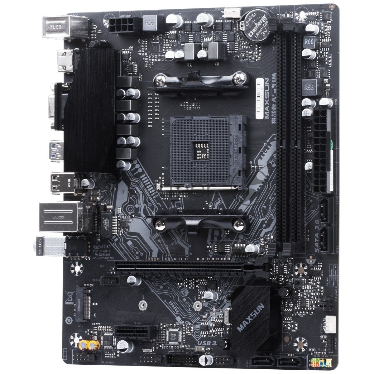 Материнская плата Maxsun MS-Challenger A520M, AM4, AMD A520, 2xDDR4, 4xSATA, 1xM.2, 1xPCIe 3.0 x16, 1xPCIe 3.0 x1, 1xVGA, 1xHDMI, 1x 1Gb LAN, 2xUSB 3.2 Gen1, 4xUSB 2.0, 3x3.5 мм, 5.1, microATX