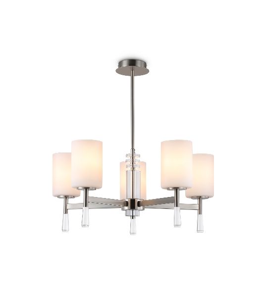 Люстра Ambrella light LH56251/5 SN/FR никель/белый матовый E27/5 max 60W D600*590