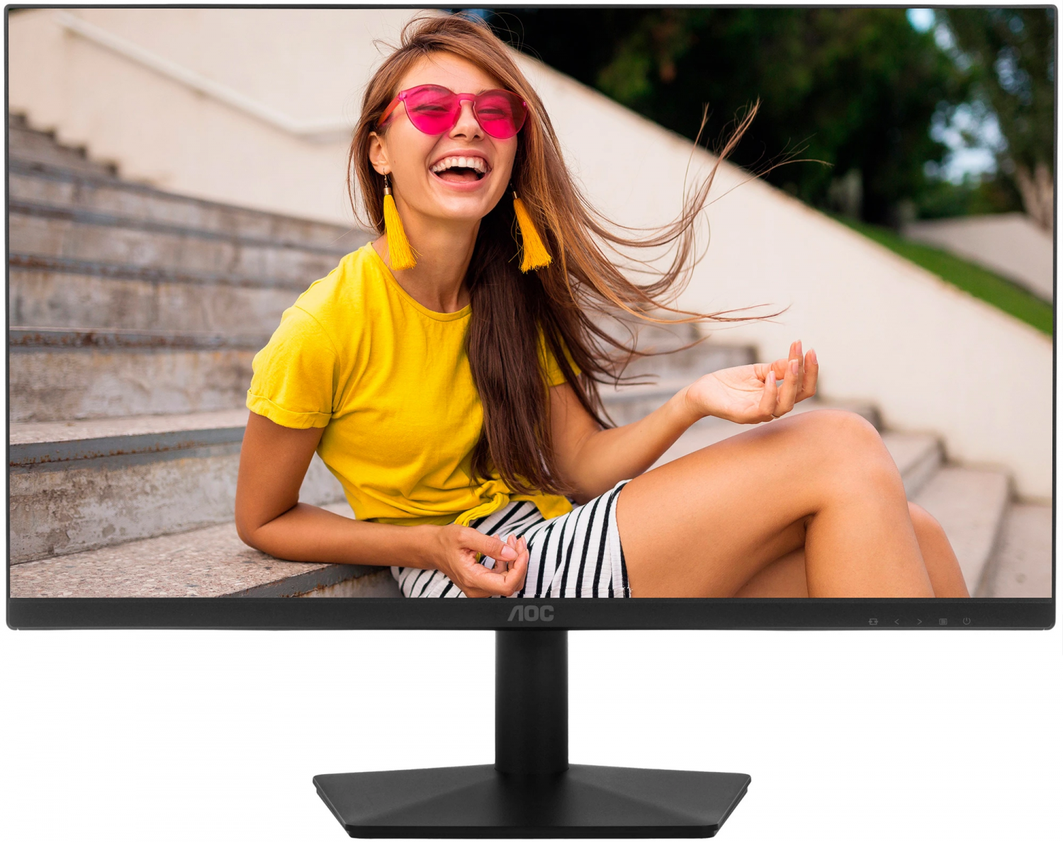 Монитор 23.8" AOC 24B15H3 IPS 1920x1080, 120 Гц, 4 мс, 16:9, 250 кд/м², HDMI, VGA, Flicker Free, Low Blue Light, черный
