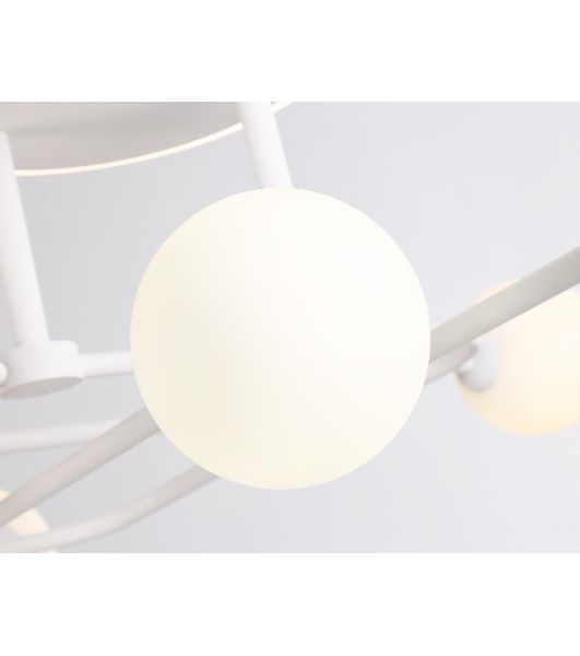 Потолочный светодиодный светильник Ambrella light FL66229/6 WH белый 48W 3000K-6400K+G9/4 880*880*240 (ПДУ ИК)