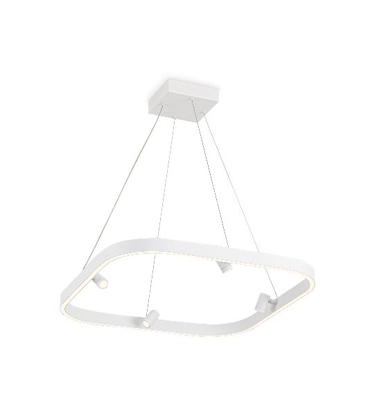 Подвесной светодиодный светильник Ambrella light FL5802/1+4 WH белый 50W 3000K/4200K/6400K 600*600*1200 (без ПДУ)