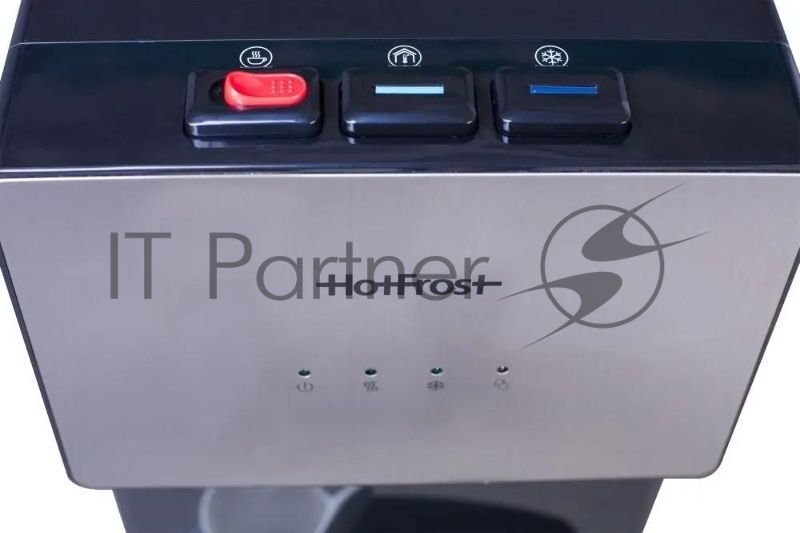 Кулер для воды Hotfrost V400AS, нижняя загрузка, нагрев 90 °С, охлаждение 10 °С, серебристый/черный