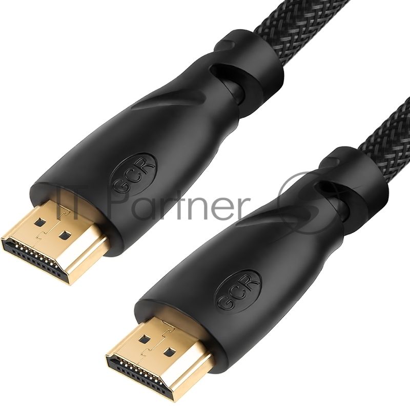 Кабель Greenconnect 3.0m HDMI версия 2.0, HDR 4:2:2, Ultra HD, 4K 60 fps 60Hz/5K*30Hz, 3D, AUDIO, 18.0 Гбит/с, 28/28 AWG, OD7.3мм, тройной экран, черный нейлон, GCR-HM811-3.0m