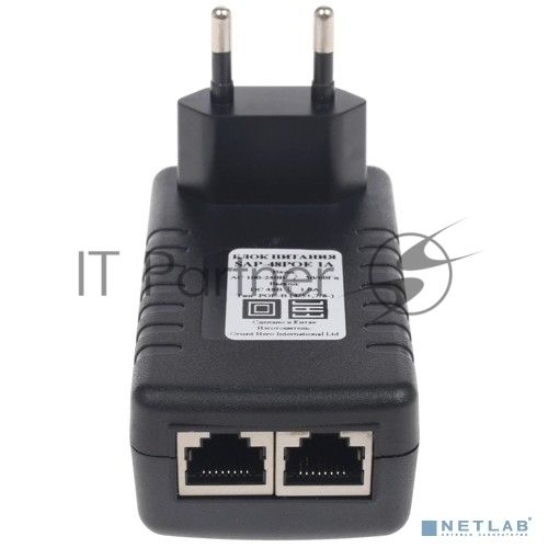 Блок питания для видеокамер ORIENT SAP-48POE вход: ~110-240 В, 50/60Гц; выход: 48 В, 500 мА