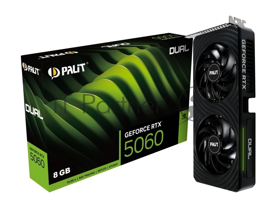 Видеокарта Palit RTX 5060 DUAL RTX 5060 8Gb PCI-E 5.0 128bit GDDR7 2280/28000/HDMIx1/DPx3/HDCP Ret