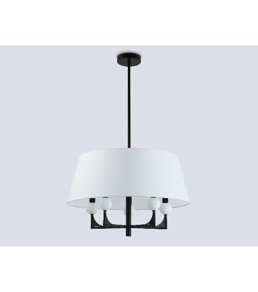 Люстра Ambrella light LH75150/5 BK/FR черный/белый матовый E14*5 max 40W D580*590