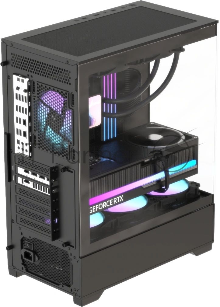 Корпус Formula Crystal Z1 Plus AR V2 Black, Mini-Tower, чёрный, 3 x 120 мм