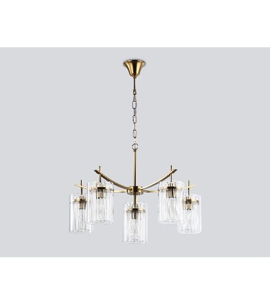 Люстра Ambrella light LH56031/5+1 BS/CL латунь/прозрачный E14*6 max 40W D680*1200