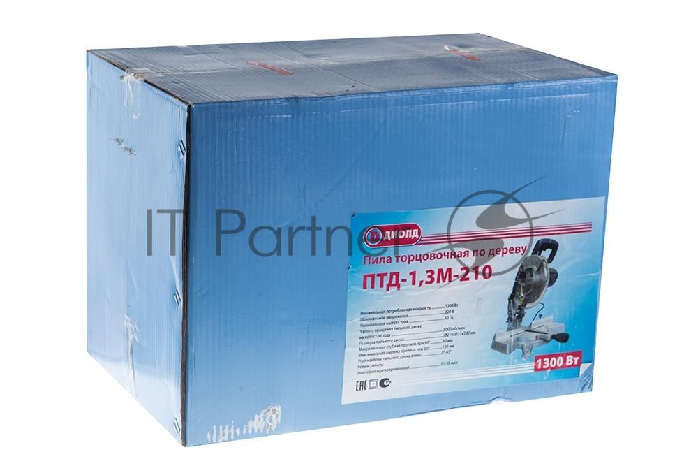 Пила торцовочная ДИОЛД ПТД-1.3М-2101300Вт 4800об/мин диск210х32х2.8мм глуб.60мм шир.120мм 7кг
