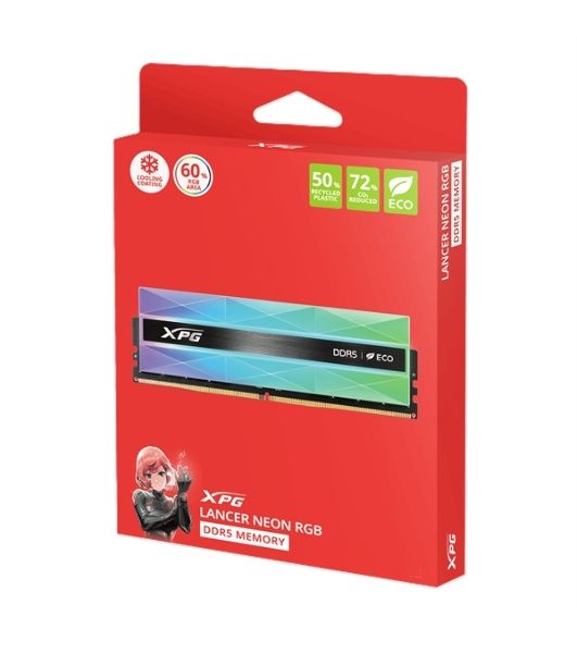 Оперативная память XPG Lancer, DDR5, 32GB (2x16GB), 6000MHz, CL30, DIMM, с радиаторами, RGB, серебристый