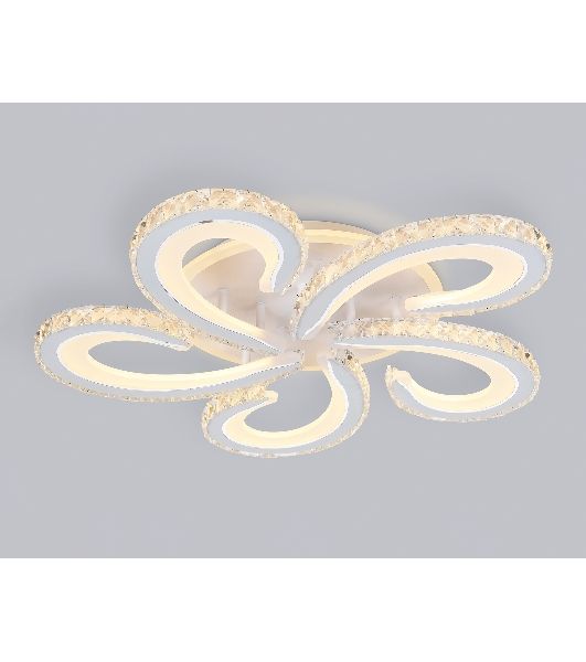 Потолочный светодиодный светильник Ambrella light FA1703/5 WH/CH белый/хром 149W 3000K-6400K 540*540*90 (ПДУ РАДИО 2.4G)