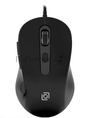 Мышь проводная Oklick 211M черный, 2400 dpi, USB, кнопки - 6