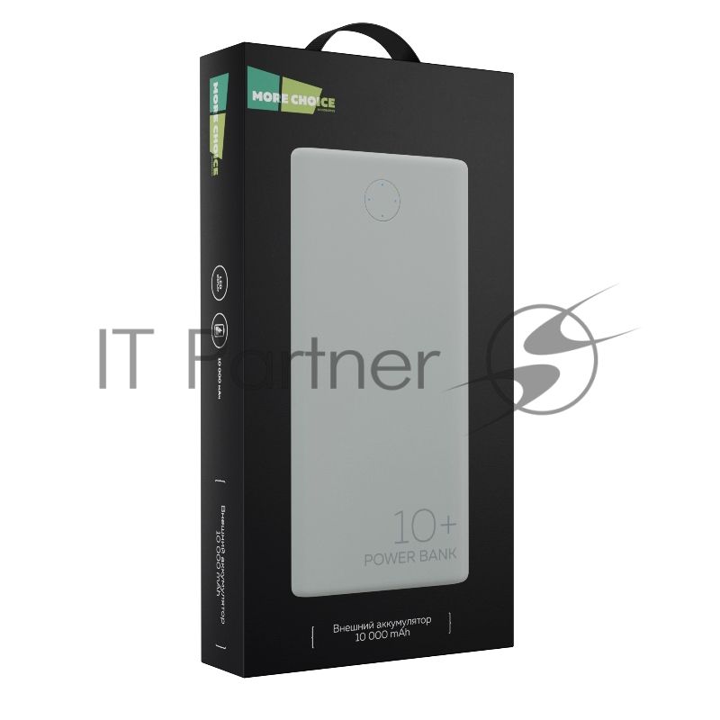 Портативный аккумулятор More choice (4610196408694) PB11-10 White 10000mAh 2USB
