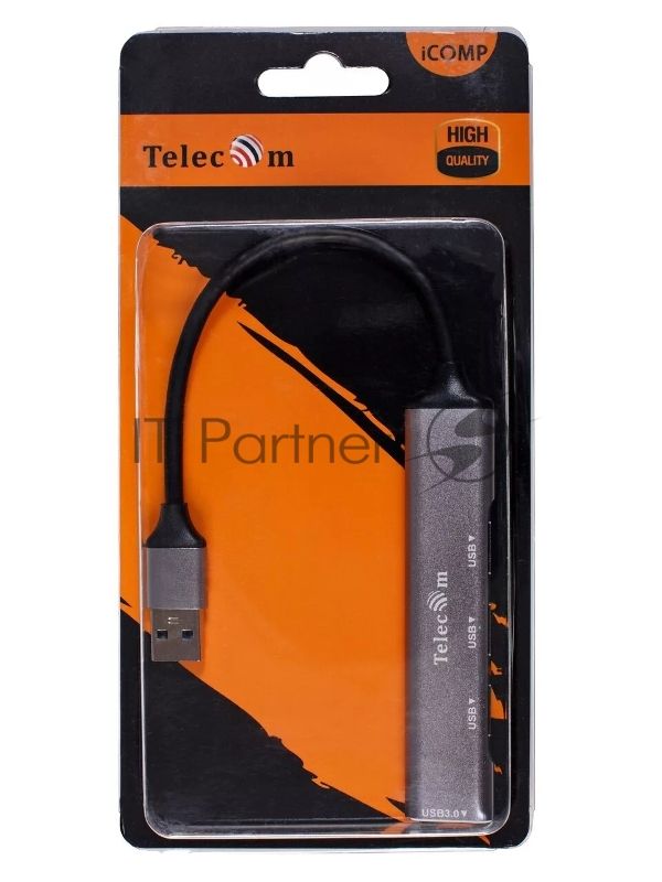 Переходник USB 3.0 -->USB3.0+3 USB2.0, Aluminum Shell, 0.2м Telecom TA308U