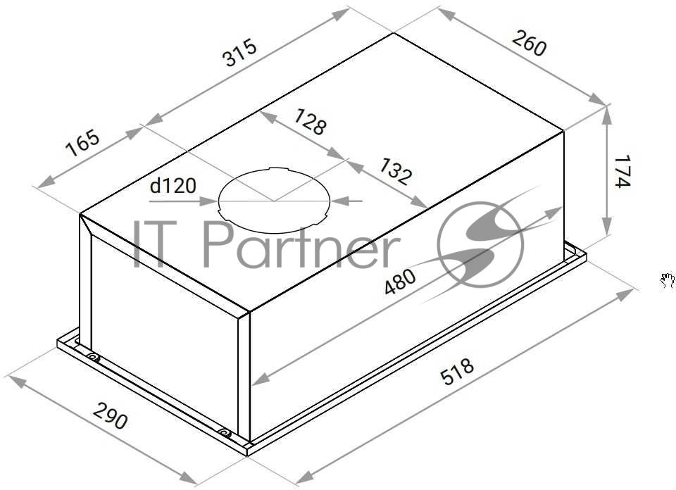 Вытяжка Weissgauff Box 1000 BL Sensor