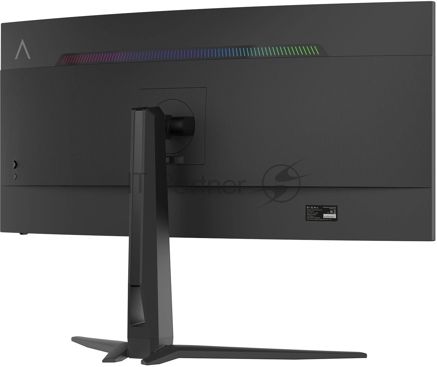 Монитор 34" Digma Overdrive 34A712Q VA 3440x1440, 200 Гц, 1 мс, 21:9, 450 кд/м², изогнутый 1500R, 2xHDMI, 2xDisplayPort, Adaptive-Sync, HDR, Flicker Free, Low Blue Light, черный
