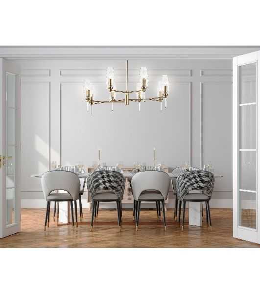 Люстра Ambrella light LH55202/8 BS/CL латунь/прозрачный E14*8 max 40W D800*520