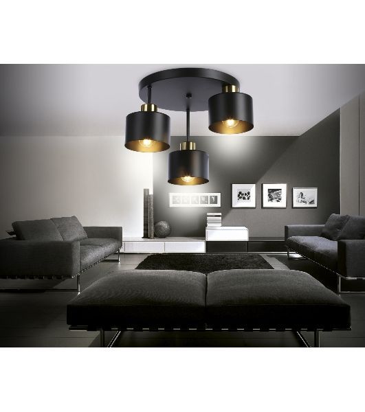 Светильник Ambrella light TR8121/3 BK/BS черный/латунь E27*3 max 40W D370*265