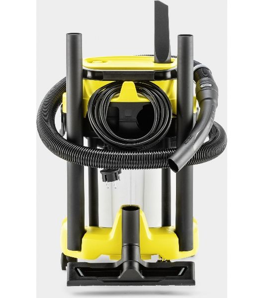 Строительный пылесос Karcher WD 3 S V-17/4/20 желтый, 1000 Вт, уборка сухая/сбор воды, пылесборник мешок/контейнер, 17 л