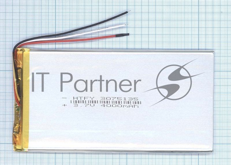 Аккумулятор Li-Pol (батарея) 3x75x135 мм 3pin 3.7V/4000mAh