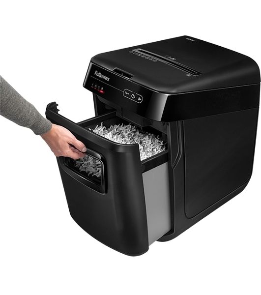 Шредер Fellowes AutoMax 200C (секр.P-4)/фрагменты/200лист./32лтр./пл.карты