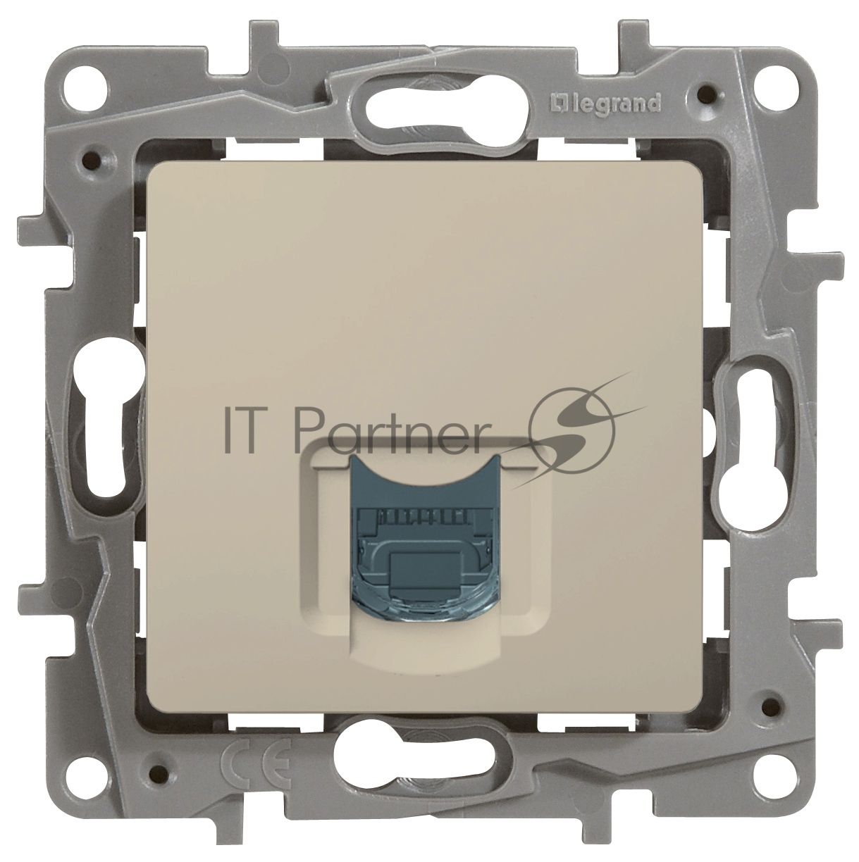 Розетка RJ45 кат.6 UTP, сл. кость ETIKA