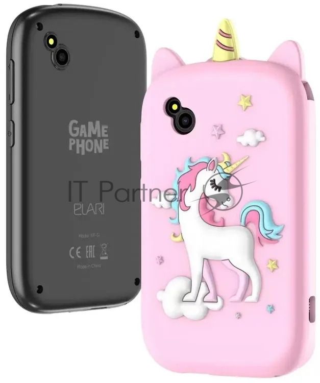 Детский смартфон Elari GamePhone 32Mb, 4Gb, черный/розовый