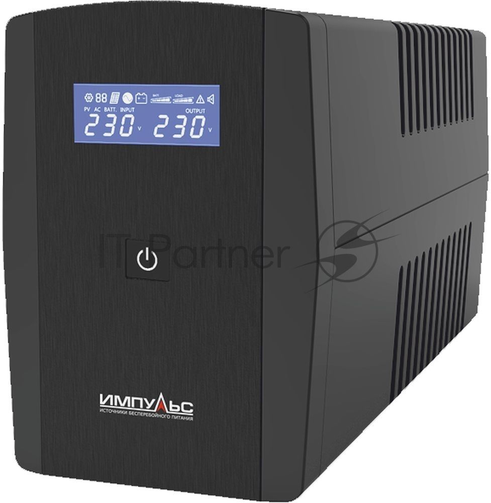 Источник бесперебойного питания Импульс ЮНИОР СМАРТ 1500, 1500/900 ВА/Вт, LCD, USB, RJ11/RJ45, IEC-C13x6