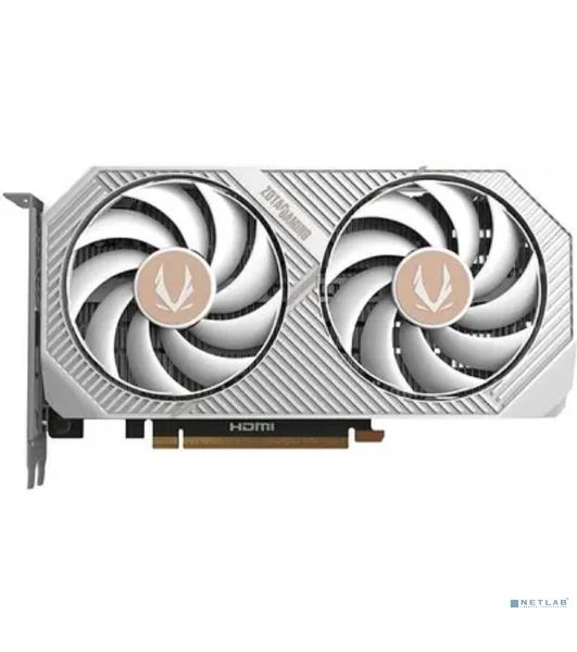 Видеокарта Zotac GAMING GeForce RTX 5050 TWIN EDGE OC WHITE ED, NVIDIA RTX 5050, 8 ГБ GDDR6, 128 бит, PCI-e 5.0, 1xHDMI, 3xDP, 2602 МГц