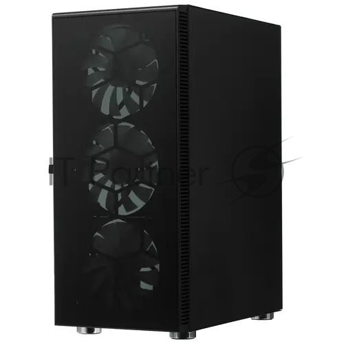 Компьютерный корпус Montech X3 GLASS, без БП, ATX 6x120мм 2xUSB 3.0 1xUSB3.1 audio bott PSU, черный