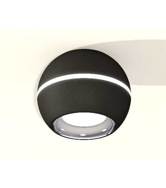 Светильник Ambrella Light XS1102002 SBK/PSL черный песок/серебро полированное MR16 GU5.3 LED 3W 4200K (C1102, N7023)