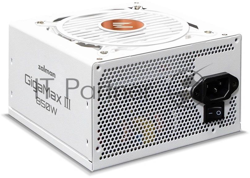 Блок питания Zalman GigaMax III 850W, 850Вт, 80+ Bronze, 120мм, модульный, белый