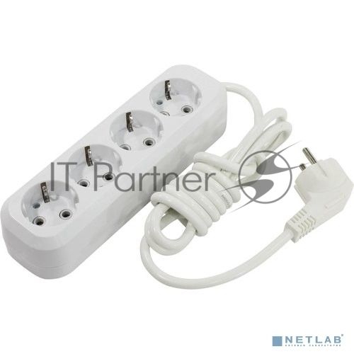 Удлинитель Smartbuy SBE-16-4-02-Z 4 гнезда 2 метра 16А/3,5 кВт с заземлением ПВС 3х1мм2