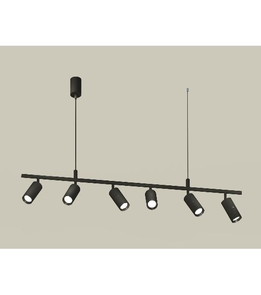 Светильник Ambrella light XB9006100/6 SBK/PBK черный песок/черный полированный MR16 GU5.3 (С9006, С6302, A2061, N6103)