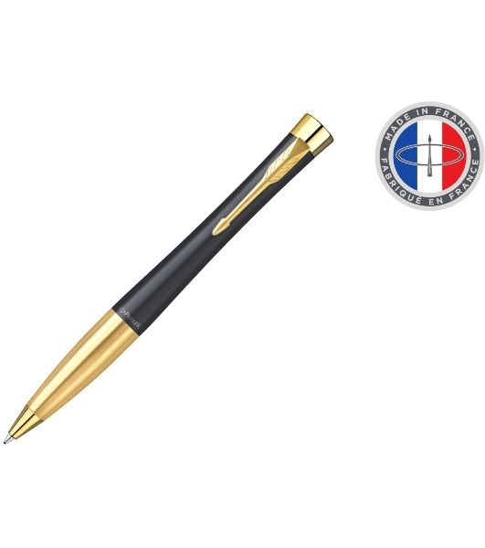 Ручка шариковая Parker Urban Core K314 (CW2143640) Muted Black GT M, синие чернила, подарочная коробка