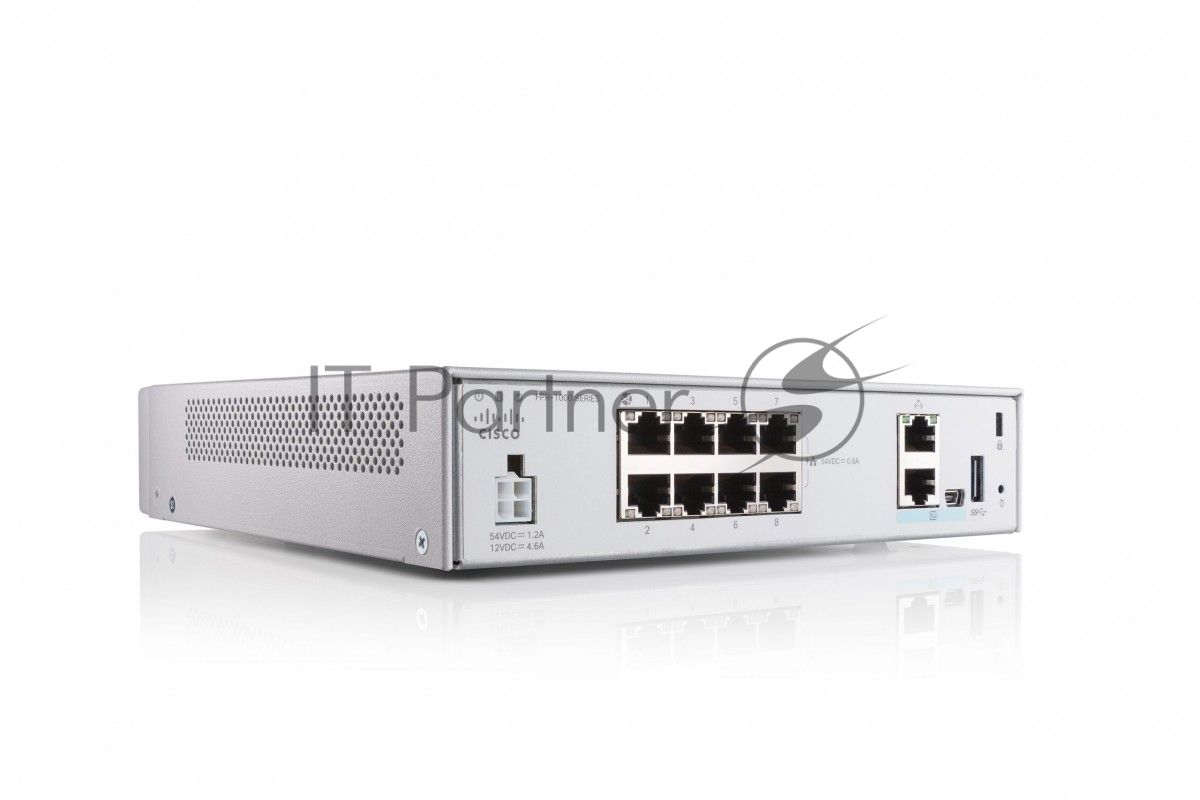 Межсетевой экран Cisco Firepower 1010 FPR1010-ASA-K9, 8×1 Гбит/с, управляемый