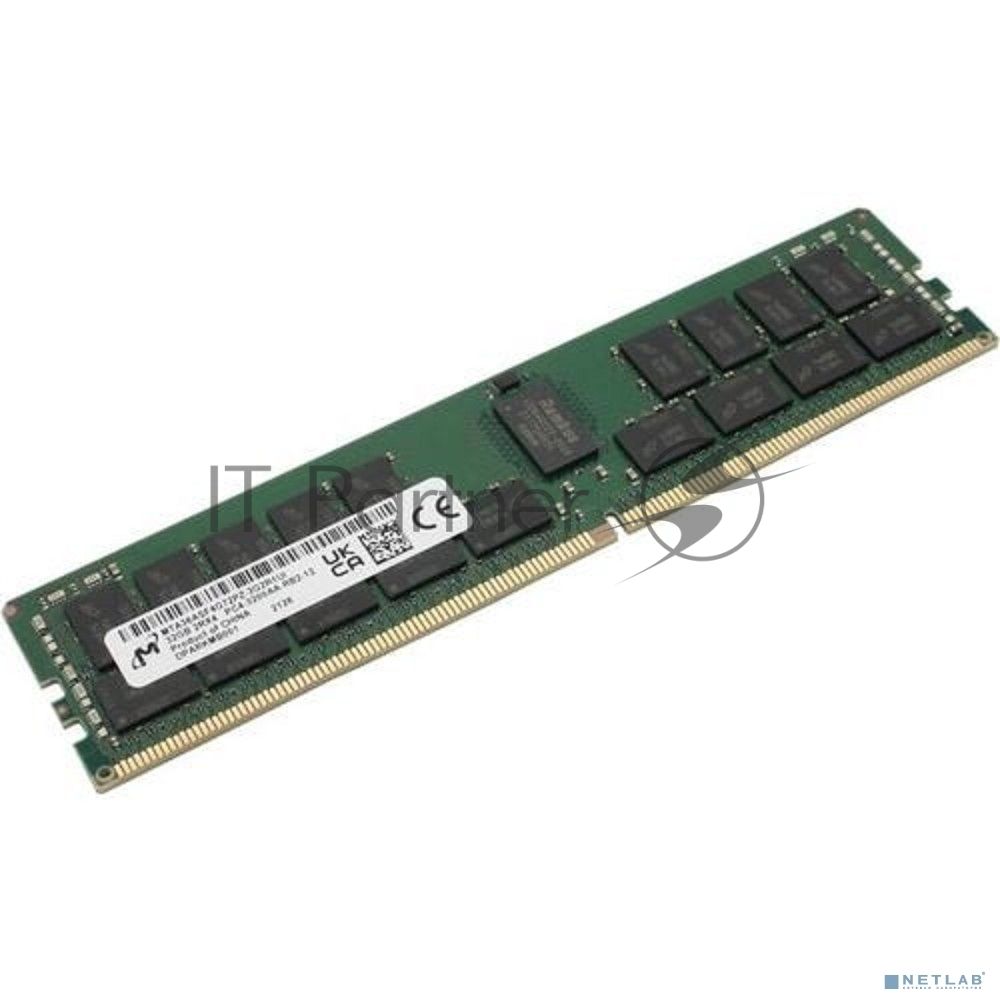 Оперативная память Crucial, DDR4, 32GB (1x32 GB), 3200 MHz, CL22, ECC, RDIMM, OEM