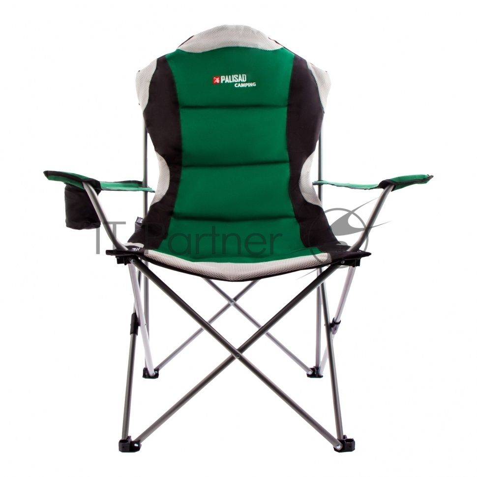 Кресло складное Palisad Camping с подлокотниками и подстаканником 60x60x110/92 см