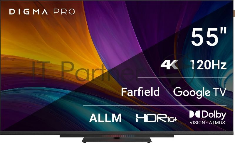 Телевизор Digma 55" Pro 55C черный LED UHD 120Hz GoogleTV