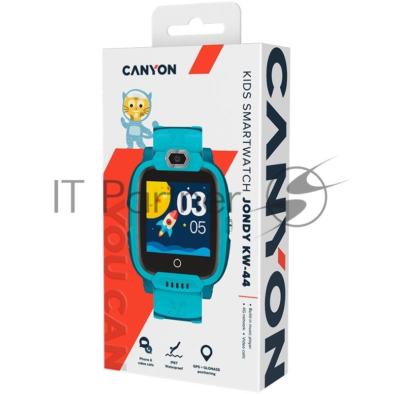 Умные часы CANYON Jondy KW-44, 1.44''IPS 240x240, ASR3603S, Nano SIM, 192+128MB+512MB TF Card зеленый
