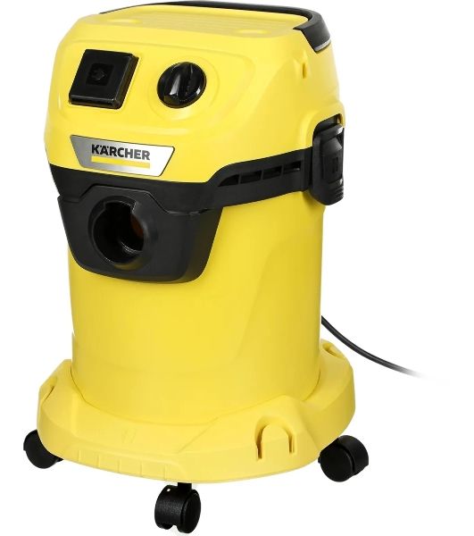 Строительный пылесос Karcher WD 3 P V-17/4/20 желтый, 1000 Вт, уборка сухая/сбор воды, пылесборник мешок/контейнер, 17 л