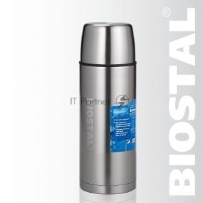 Термос "БИОСТАЛЬ-АВТО" с узкой горл. и прям. кр., с термочехлом, 0,75 л.