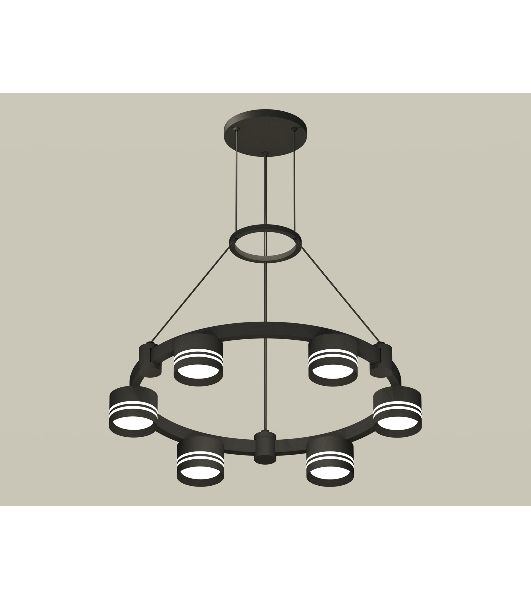 Светильник Ambrella light XR92051203/6 SBK/FR черный песок/белый матовый GX53  (A9205, C9232, N8478)