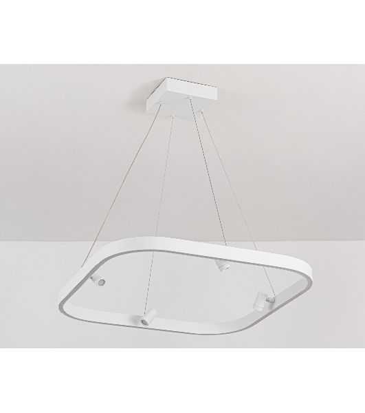 Подвесной светодиодный светильник Ambrella light FL5802/1+4 WH белый 50W 3000K/4200K/6400K 600*600*1200 (без ПДУ)