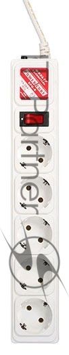 Сетевой фильтр Powercube SPG-B-6-WHITE 1.9 м, 5 розеток, белый, коробка