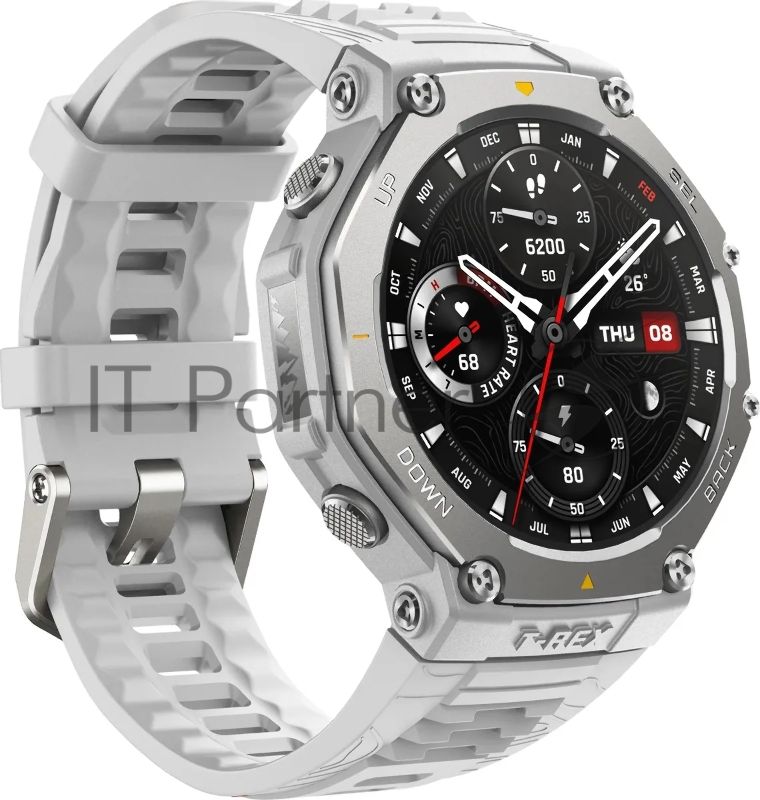 Умные часы Amazfit T-Rex 3 A2323 48.5мм 1.5" AMOLED корп.серый рем.серый разм.брасл.:145-210мм (1746881)