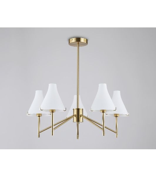 Люстра Ambrella light LH57133/5 BS/FR латунь/белый матовый E14/5 max 40W D650*590