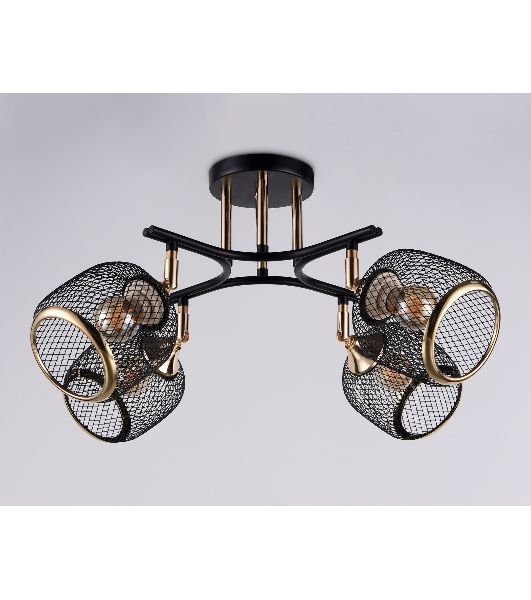 Светильник Ambrella light TR80177/4 BK/FGD черный/золото E27/4 max 40W D640*260
