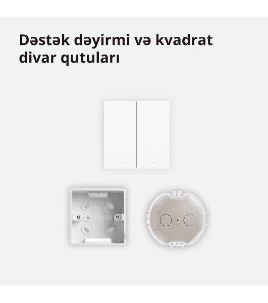 Выключатель умный Aqara Smart wall switch H1 (with neutral, double rocker) WS-EUK04