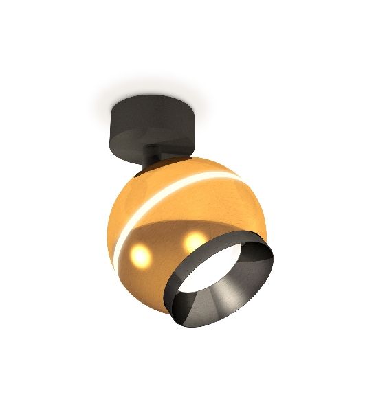 Комплект поворотного светильника Ambrella light XM1105001 PYG/SBK/PBK золото желтое полированное/черный песок/черный полированный MR16 GU5.3 LED 3W